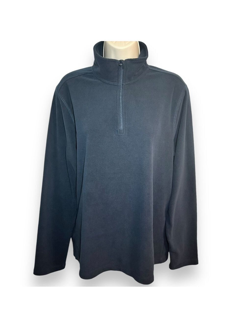Lands’ End Women’s Anyweather Fleece Quarter Zip Black Size Small